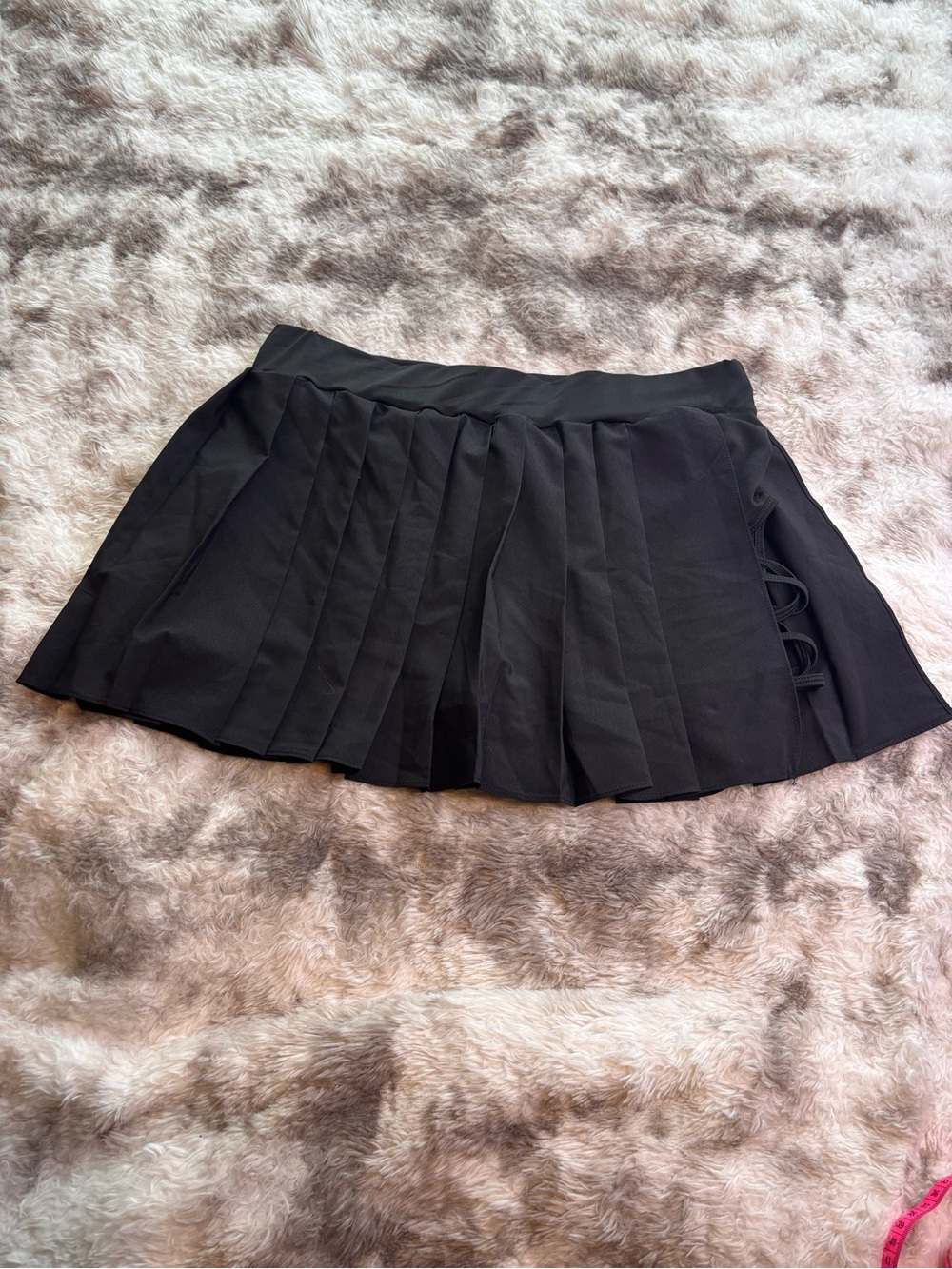 Black Pleated Mini Skirt - Women's Tennis Style